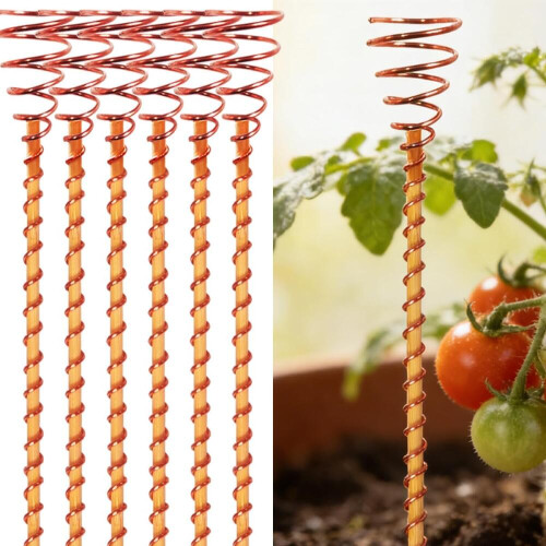 Pack 13'' Copper Garden Stakes, Electroculture Antenna for Plants Tensor Rings