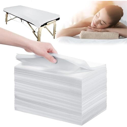 100 stk. sorte engangs massagebordslagner, 86 x 183 cm, bløde non-woven