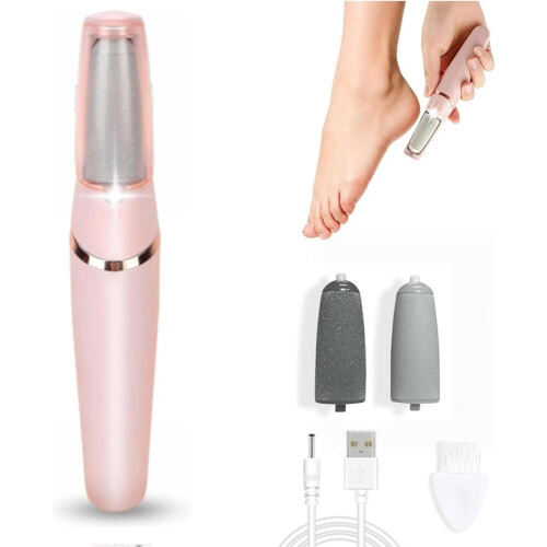 Gentle Foot Scrubber for Feet has a comfortable pink handle steady control while