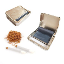 Rolovací cívka na cigarety, 110mm automatická rolovací krabička, přenosné pouzdro na cigaretový stroj (stříbrná)