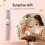 Gentle Foot Scrubber for Feet has a comfortable pink handle steady control while 4