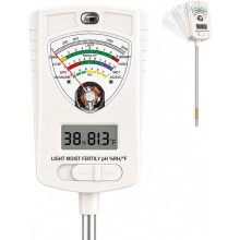Bodemtester 2026, 7-in-1 testkit voor vochtgehalte, pH-waarde, vruchtbaarheid en temperatuur.