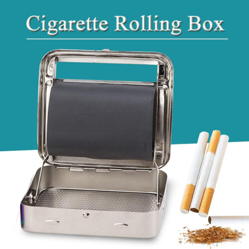 Rollatore per sigarette, macchina automatica portatile da 110 mm con custodia (argento) 1