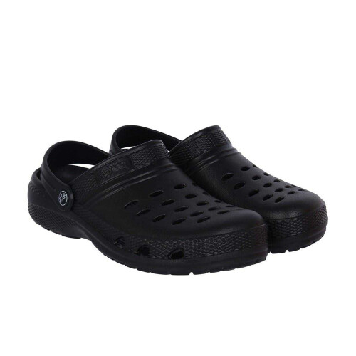 (8 UK, Black) Hot Tuna Mens Flat Clogs