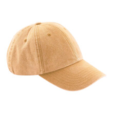 (One Size, Vintage Mustard) Beechfield Unisex Low Profile Vintage Denim-Look Cap