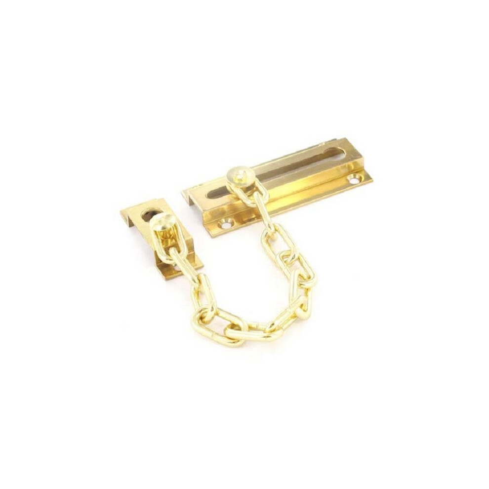 Securit Brass Door Chain - Polished - Image 2