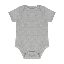 (3-6 Months, Heather Grey) Larkwood Baby Boys/Girls Essential Short Sleeve Bodysuit
