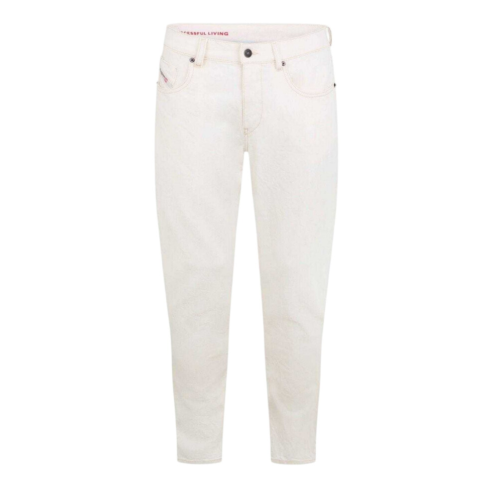 Diesel (29S, White) Mens 2019 D-Strukt Slim Jeans