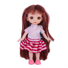 Lenti a Contatto Cosmetiche Tridimensionali 3D da 17 Cm per Bambini 13 Snodi Bambola Principessa Carina Bambola Giocattolo DIY B