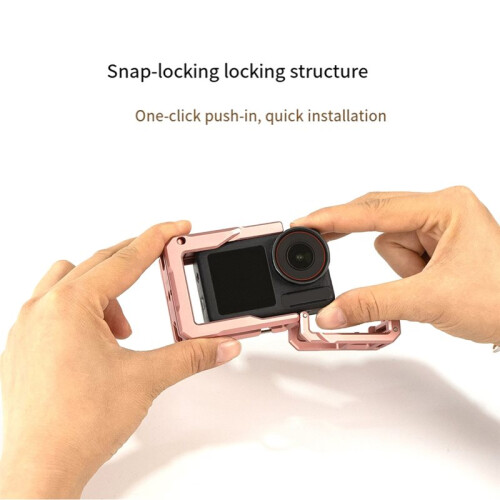 Metal Cage for  Action 5 Pro/4/3 Frame Case Full Protective Quick-Release with Cold Shoe Expansion C 2