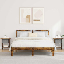 vidaXL Bedside Table 2 pcs Smoked Oak 41 x 40 x 45 cm Engineered Wood