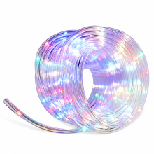 Solar Blue LED Rope Light for Outdoor Garden, 50 LEDs, 8 Modes, Waterproof