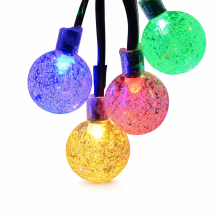 Solar White LED String Lights, 200 LEDs with Remote Control, Waterproof Outdoor Garden Bubble Balls