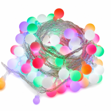 Solar LED Globe String Lights, 100 Multicolour 1.8 cm Balls, 12 m, Waterproof for Outdoor and Party Decoration