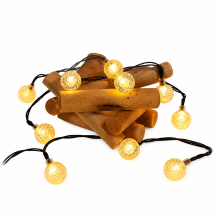 Solar LED Bubble Ball String Lights, Warm White, 200 LEDs, Waterproof for Garden, Camping and Outdoor Décor