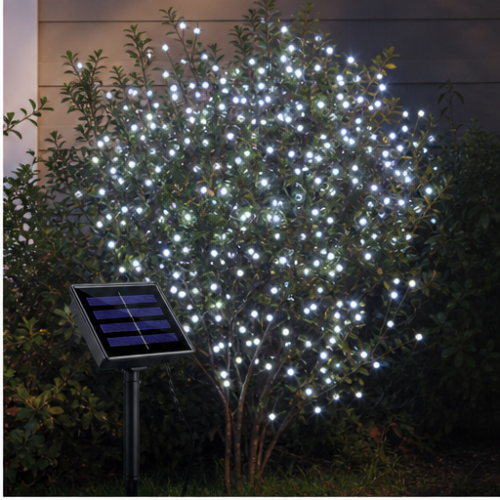 Solar LED String Lights White for Outdoor Use, Waterproof, 100 LEDs, 8 Modes, with Remote Control 2