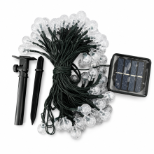 Blue Solar LED String Lights for Garden, Waterproof Outdoor Garland with 100 LEDs and 8 Modes