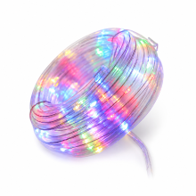 Solar Multicolor LED Rope Light, Waterproof Outdoor Garden and Christmas Decoration, 100 LEDs with Remote Control