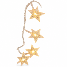 Warm White Snowflake LED String Lights, Battery Operated Flashing, 80 LEDs, Christmas and Wedding Decoration