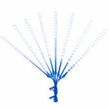 Solar White LED Meteor Shower Lights, Set of 8 Tubes for Waterproof Outdoor Christmas Decoration