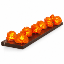 Marigold Flower LED String Lights, Warm White, 40 LEDs, Remote Control, Waterproof, Battery Powered, Halloween Decoration