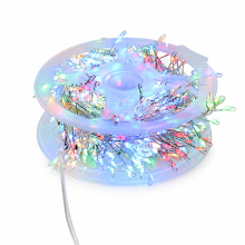 Multicolor LED Fairy Lights with Silver Wire, 100 LEDs, 8 Modes, Battery Powered, Indoor Christmas Decoration