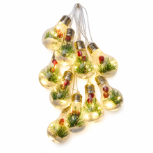 USB LED Christmas String Lights with 10 Decorative Bulbs, 50 Copper Wire LEDs, Remote Control, 8 Modes