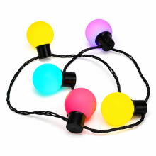 G50 Multicolour LED Globe String Lights, Waterproof, 40 Bulbs, Plug-In, for Outdoor Camping and Party Decoration