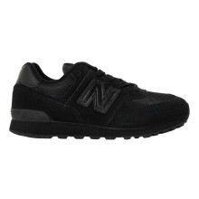 (5.5 UK, Triple Black) New Balance Childrens/Kids 574 Suede Trainers