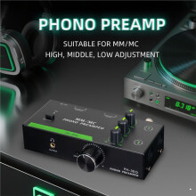 COKYIS mm/MC Phono Preamp Professional Stereo Phonograph Preamplifier for Turntable Record Player for Music Lovers AU Plug