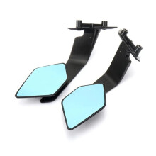 For T-Max 560 Tech Max Stealth Winglets Side Mirror Motorcycle Rearview Mirror with Wind Deflector 2022-2024
