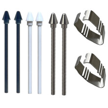 6 St. Stylustoppar för Tab S11/S11 Ultra, 2 St. Metallspetsar + 4 St. Ersättningspennspetsar.