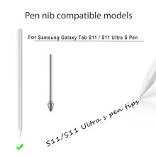 2 Puntas de Lápiz Óptico de Metal de Repuesto para Tab S11/S11 Ultra con Clip para Lápiz