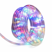 Red LED Rope Light, 200 LEDs, Waterproof Battery Box with Remote Control, Outdoor Garden Decoration