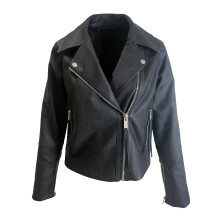 (8 UK, Black) Kangol Womens/Ladies Asymmetric Regular Biker Jacket