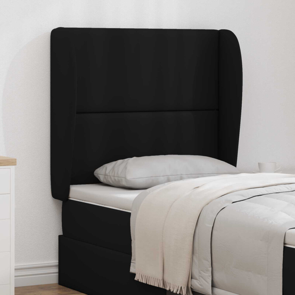 Vidaxl Headboard Ear Black 80 X 23 X 6 Cm Pvc