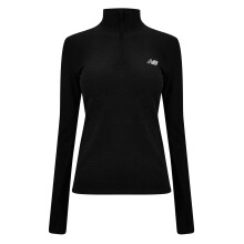 (12 UK, Black) New Balance Womens/Ladies Quarter Zip Fitted Running Top