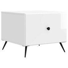 vidaXL Coffee Table High Gloss White 49 x 50 x 40 cm Engineered Wood