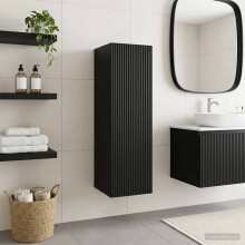 vidaXL Wall-mounted Bathroom Cabinet Black 33 x 34.5 x 100 cm