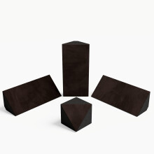 (Brown) Kit of 3 mini Bass Traps "mini-Cinematic-bt" and one Corner Bass Trap "TRICUB-Cinematic" | Velvet Fabric Bass Traps
