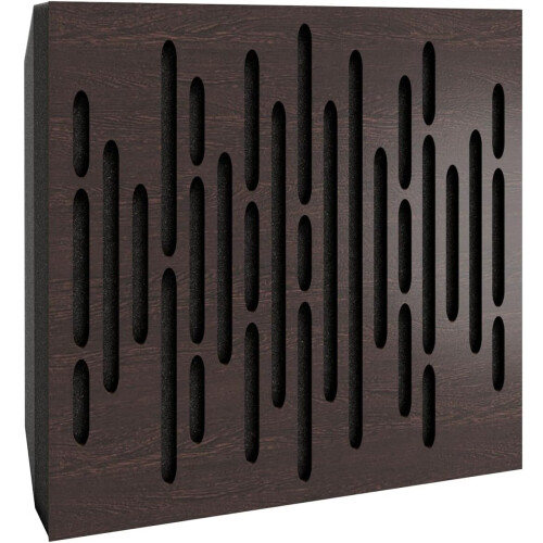 (Wenge) 8 Pack - Small Acoustic Panel | Decorative Sound Absorbing Wall Panel "WAVE-Mini" 25x25x3 cm | Absorption & Diffusion 2