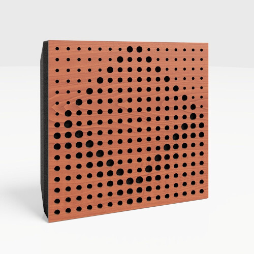 (Cherry) 8 Pack - Small Acoustic Panel | Decorative Sound Absorbing Wall Panel "WILDS-Mini" 25x25x3 cm | Absorption & Diffusion 2