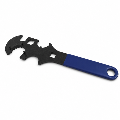 Metal AR-15/M4 Armorer's Multi-Function Wrench with Blue Handle