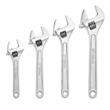 Adjustable Wrench, Zinc-Plated Carbon Steel Hand Tool for Plumbing and Maintenance, with Hanging Hole