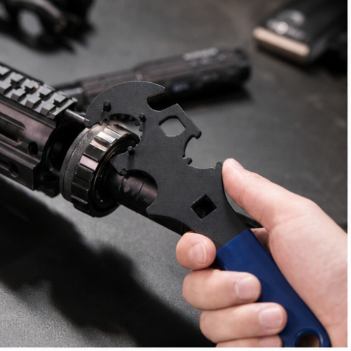 Metal AR-15/M4 Armorer's Multi-Function Wrench with Blue Handle 1