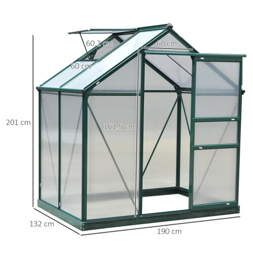 6-Pack 4ft Polycarbonate Greenhouse 2
