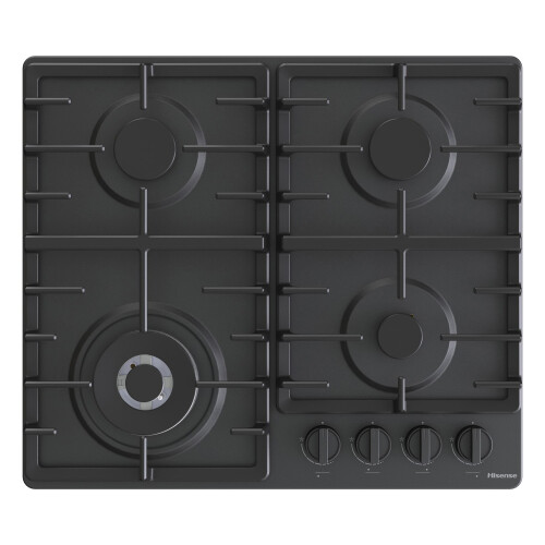 Hisense Hisense 60cm 4 Burner Gas Hob - Black GM663BHF