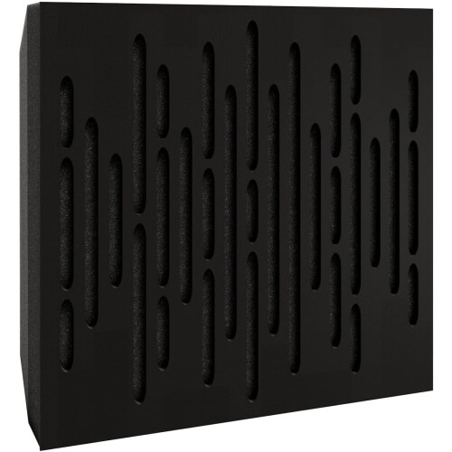(Black) 8 Pack - Small Acoustic Panel | Decorative Sound Absorbing Wall Panel "WAVE-Mini" 25x25x3 cm | Absorption & Diffusion 2