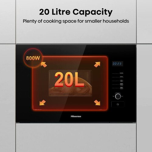 Hisense Hisense Built-In 800W Microwave - Black HB20MOBX5UK 1