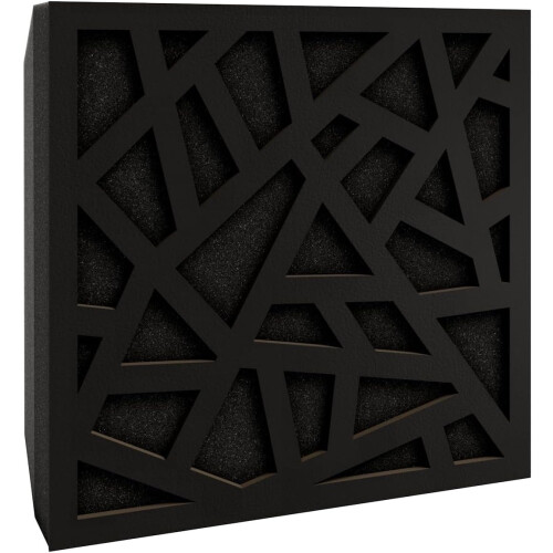 (Black) 8 Pack - Small Acoustic Panel | Decorative Sound Absorbing Wall Panel "SKYROSS-Mini" 25x25x3 cm | Absorption & Diffusion 2